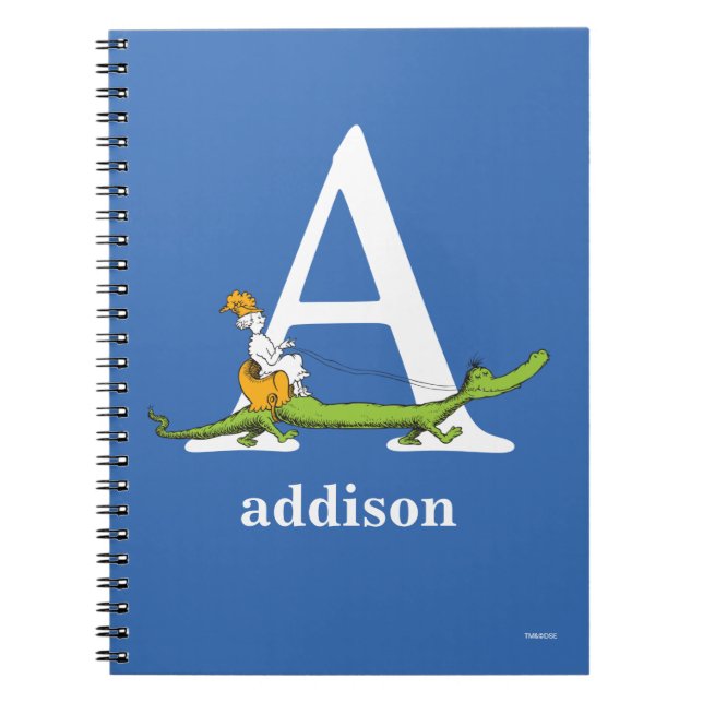 ABC von Dr. Seuss: Buchstabe A - Weiß | Name hinzu Notizblock (Vorderseite)