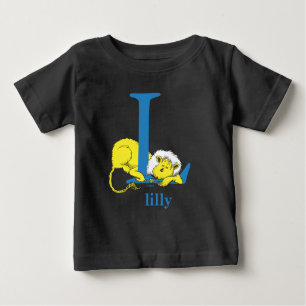 ABC von Dr. Seuss: Letter L - Blau Name hinzufüg Baby T-shirt
