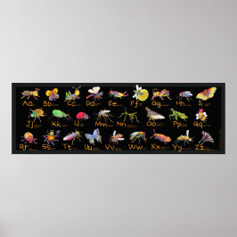 ABC Whimsical Bugs Poster