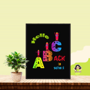 ABC Zurück zur Schule Fotodruck