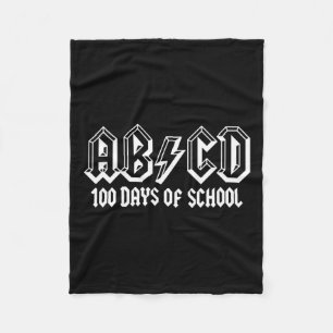 Abcd 100. Tag der Schule Lehrer Kinder Kind Glückl Fleecedecke