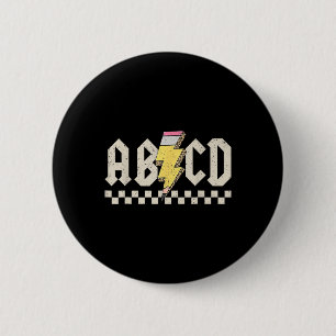 Abcd Bleistift Blitz Zurück zur Schule Lehrer Button
