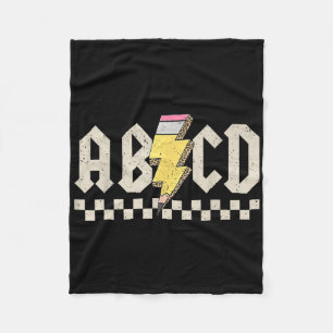 Abcd Bleistift Blitz Zurück zur Schule Lehrer Fleecedecke