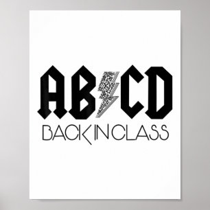 Abcd CK in Cl Leopard CK an Schullehrer Kinder Poster