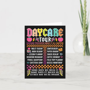 Abcd Daycare Tour Teacher Worker Back to School Bb Karte