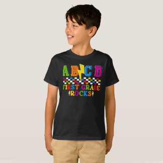 abcd erste Klasse Rock zurück in die Schule T-Shirt