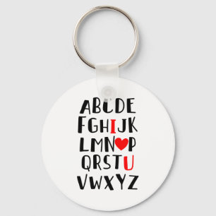 Abcd Ich liebe dich Alphabet Männer Frauen Süß Lus Schlüsselanhänger
