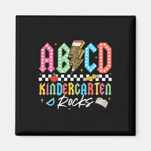 Abcd Kindergarten Rocks Bleistift Blitz Lehrer Magnet