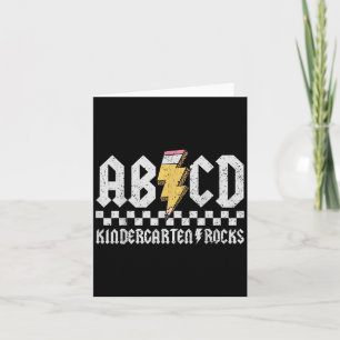 Abcd Kindergarten Rocks Bleistift Blitzlehrer Karte