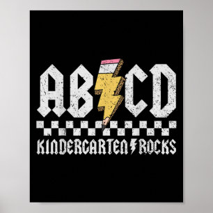 Abcd Kindergarten Rocks Bleistift Blitzlehrer Poster