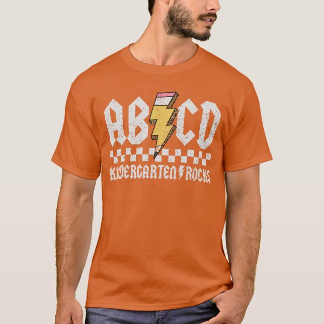 ABCD Kindergarten Rocks Pencil Lightningeachers Ro T-Shirt (Vorderseite)