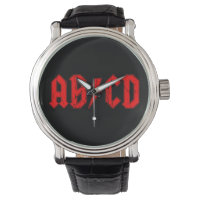 ABCD Rockmusik lustige Symbol Fake acdc Witzschule