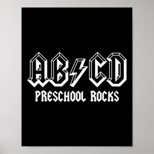 Abcd Rocks Back to School Preschool Rocks Fun Teac Poster