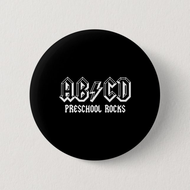 Abcd Rocks Zurück zur Schule Vorschule Rocks Lusti Button (Vorderseite)