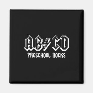 Abcd Rockt Zurück Zur Schule Vorschule Rockt Spaß Magnet