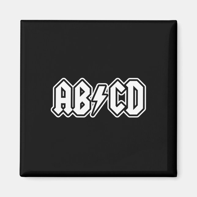 Abcd Spaß zurück zum Lehrer Magnet (Vorne)