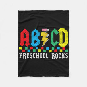 Abcd Vorschule rockt erster Tag Pre-k Lehrer Rücke Fleecedecke