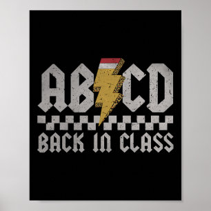 Abcd Zurück In Cl Erster Schultag Lehrer S Poster