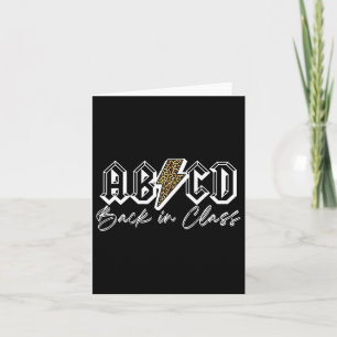 Abcd zurück in Cl Teacher Karte