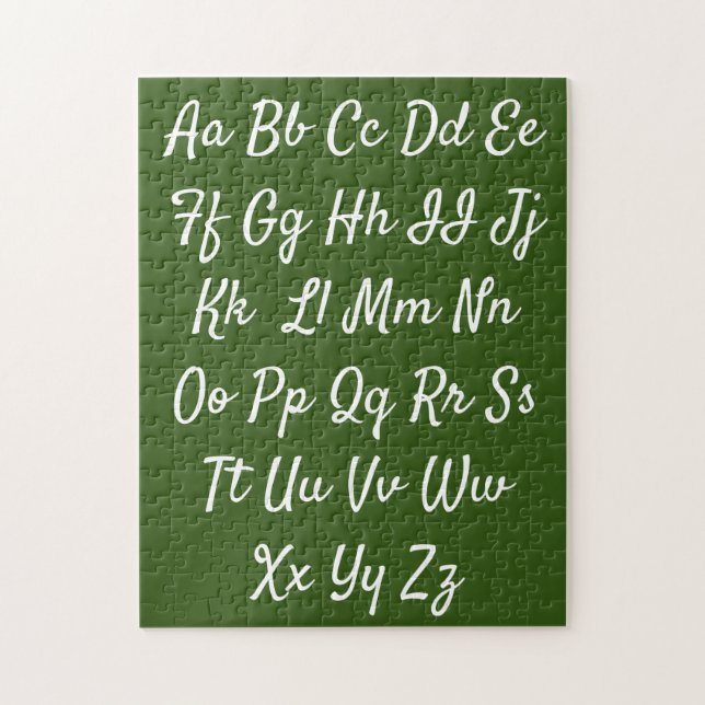 abcedario puzzle for practice cursive (Vertikal)