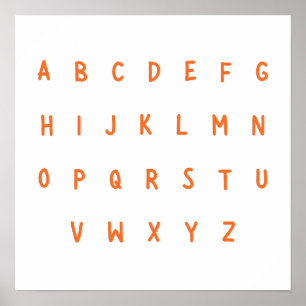ABCs Alphabet Buchstaben A-Z Drucke Poster 