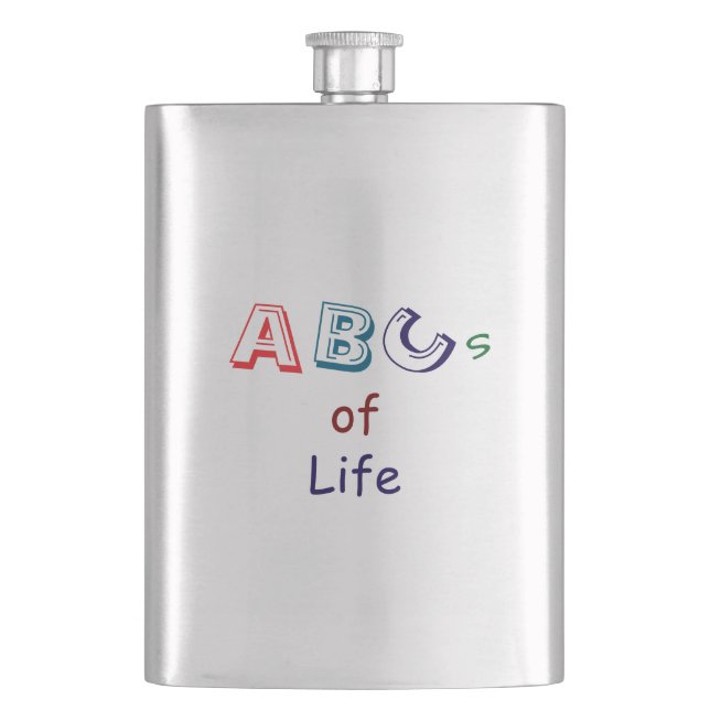 ABCs des Lebens Klassische Flasche Flachmann (Vorderseite)