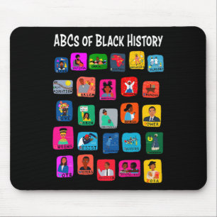 ABCs des Schwarzen Monats der Geschichte Stolz für Mousepad