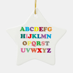 ABCs farbenfrohe Buchstaben Keramikornament