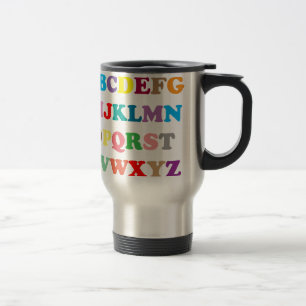 ABCs farbenfrohe Buchstaben Reisebecher