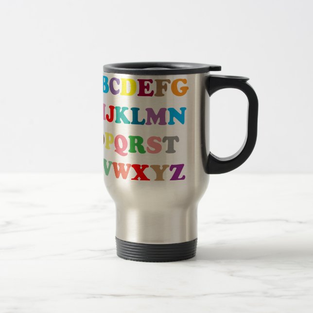 ABCs farbenfrohe Buchstaben Reisebecher (Rechts)