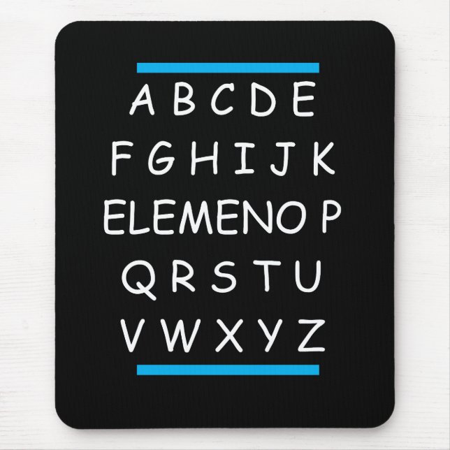 ABC's Funny Sarcastic Grammar Mousepad (Vorne)