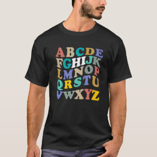 ABCs Hallo Kindergarten Alphabet Zurück zur Schule T-Shirt