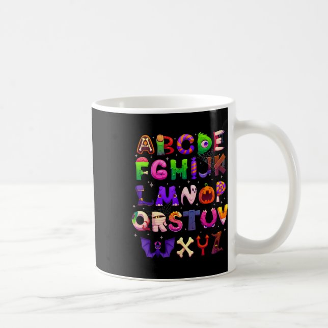 Abcs Learning Kindergarten Lehrerin Funny Hallowee Kaffeetasse (Rechts)