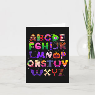 Abcs Learning Kindergarten Lehrerin Funny Hallowee Karte