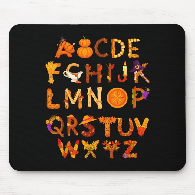 Abcs Learning Kindergarten Teacher Thanksgiving Al Mousepad (Vorne)