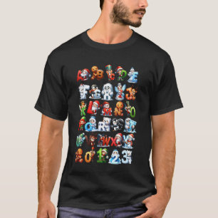 ABCs Lernen Kindergarten Lehrer Lustiges Weihnacht T-Shirt