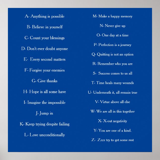 ABC's of adulthood Poster (Vorne)