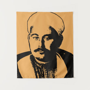 Abd el-Krim Rif Leader Graphic Style Abdelkarim Wandteppich