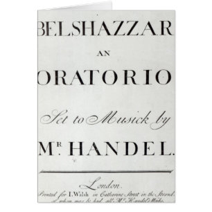 Abdeckung der Kerbe für Belshazzar durch Handel