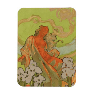 Abdeckung der Kerbe und Libretto der Oper "Iris", Magnet