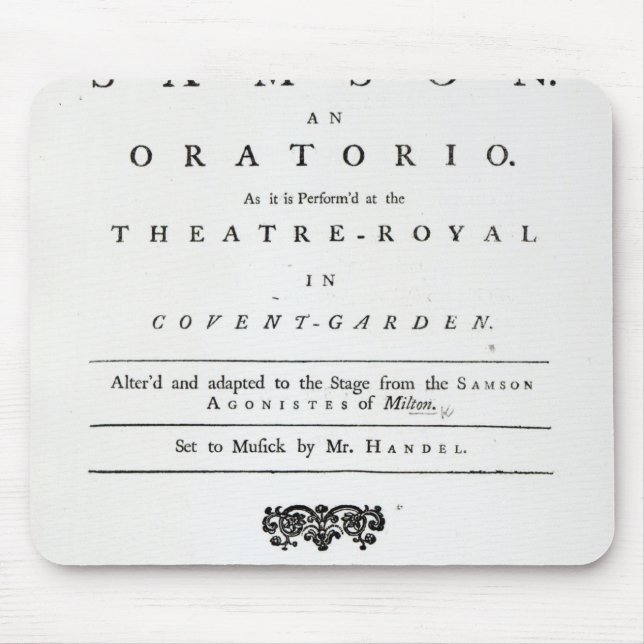 Abdeckung der Noten für Samson Mousepad (Vorne)