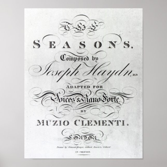 Abdeckung des Punkteblattes "Saisons" Poster (Vorne)