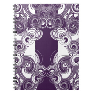 Abdeckung Lila digitaler Kunstdoodles Notizblock