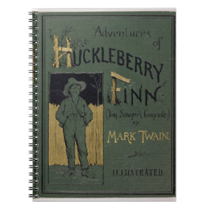 Abdeckung von "Abenteuern von Huckleberry Finn" Notizblock
