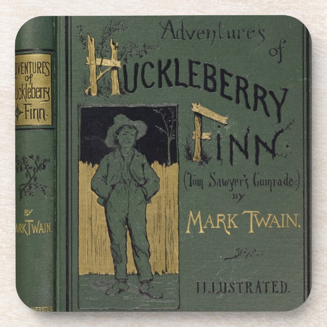 Abdeckung von "Abenteuern von Huckleberry Finn" Untersetzer (Vorderseite)