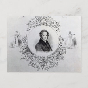 Abdeckung von Notenblättern für Quadrille Postkarte