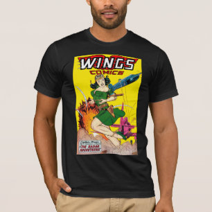 Abdeckungs-Kunst: Flügel-Comicen der Frage-Zahl-90 T-Shirt
