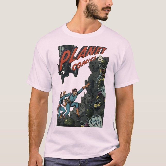 Abdeckungs-Kunst: Planeten-Comicen #1 T-Shirt (Vorderseite)