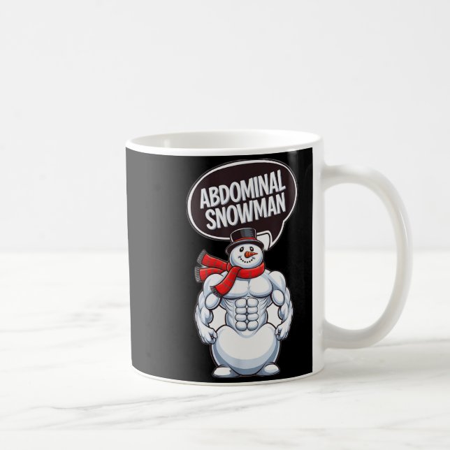 Abdominal Snowman 6 Pack Abs Christmas For Men Gym Kaffeetasse (Rechts)