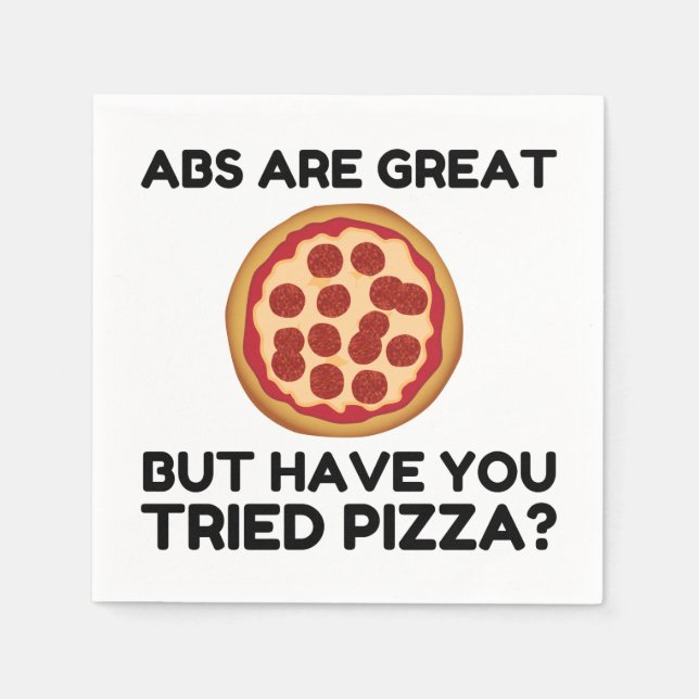 Abdominals Pizza Serviette (Vorderseite)